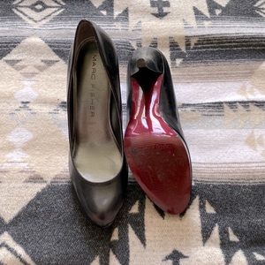 Marc Fisher Black Heels Red Bottom Soles